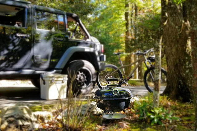 угольный гриль slow ‘n sear travel kettle, 47см