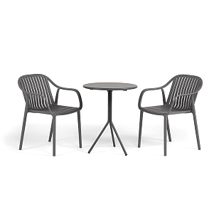 Обеденная группа 4SIS Мохито на 2 персоны, цвет темно-серый, садовая мебель