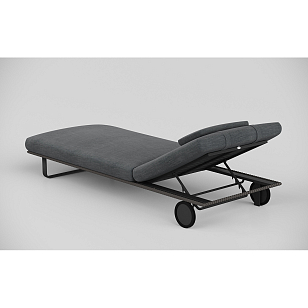 Шезлонг Gardenini Premium Hacienda S Карбон / Темно-серый, садовая мебель