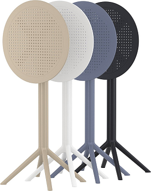 Стол барный Siesta Contract Sky Ø60 Цвет: бежевый, садовая мебель