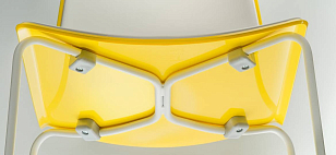 Стул Pedrali Tweet Цвет: белый, желтый для дачи Стул Pedrali Tweet Цвет: белый, желтый, садовая мебель