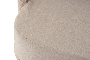 Диван 4SIS Верона 3-местный из роупа, каркас белый муар, роуп бежевый, ткань бежевая 15052, садовая мебель