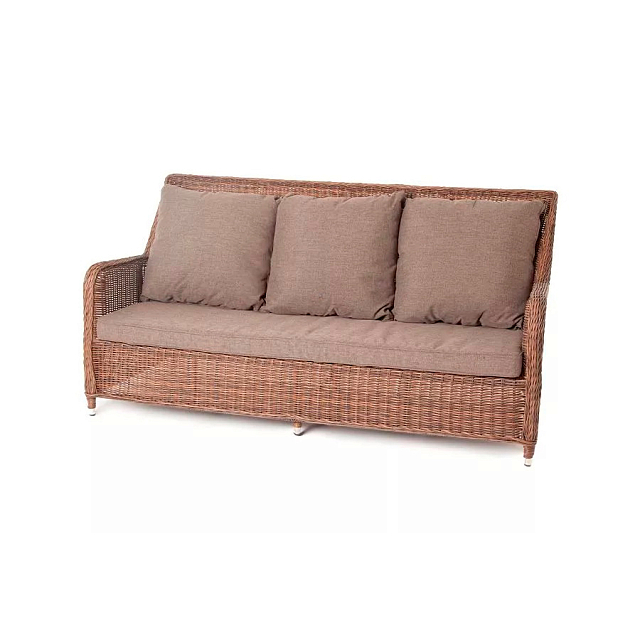 Диван 4SIS Гляссе трехместный Цвет: коричневый 