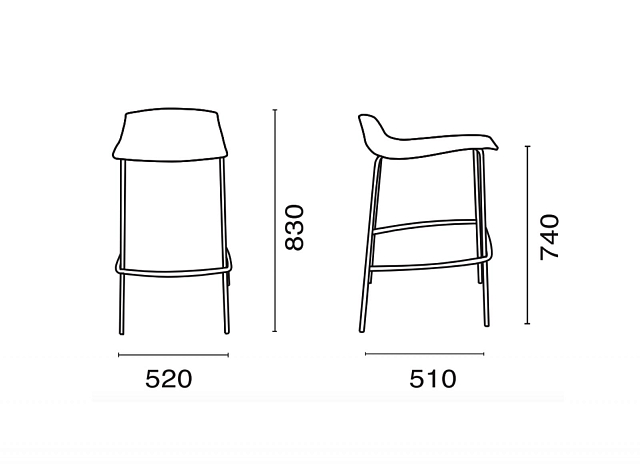 Табурет барный Papatya X-Treme BSS Pro Цвет: красный 