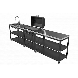 Стол-гриль Grillver с решеткой нержавеющей стали для сада