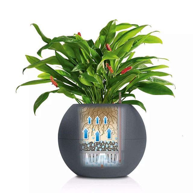 Кашпо с автополивом Lechuza Puro Color 50 Цвет: серый 