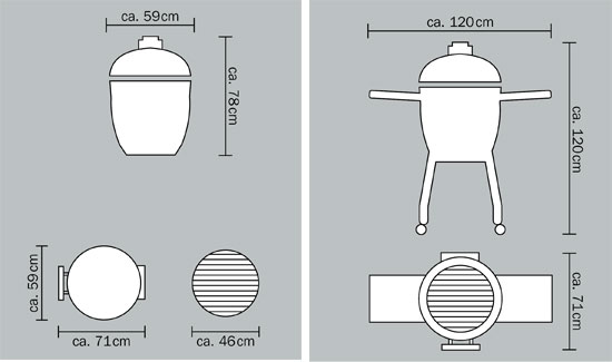 Керамический гриль Monolith Classic PRO 2.0 Black на ножках