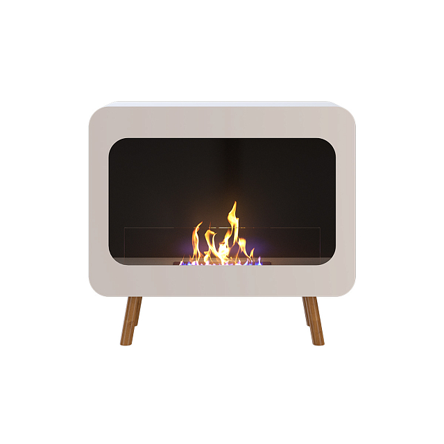 Стол-камин Kaminex Асама Белый 