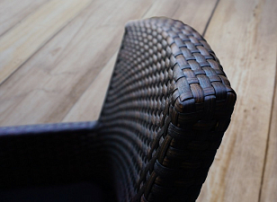 Плетеное кресло Joygarden Mykonos темно-коричневое УЦЕНКА