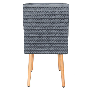 Кашпо Idealist Lite Таун Куб напольное с подставкой 37 Цвет: антрацит, уличное оборудование