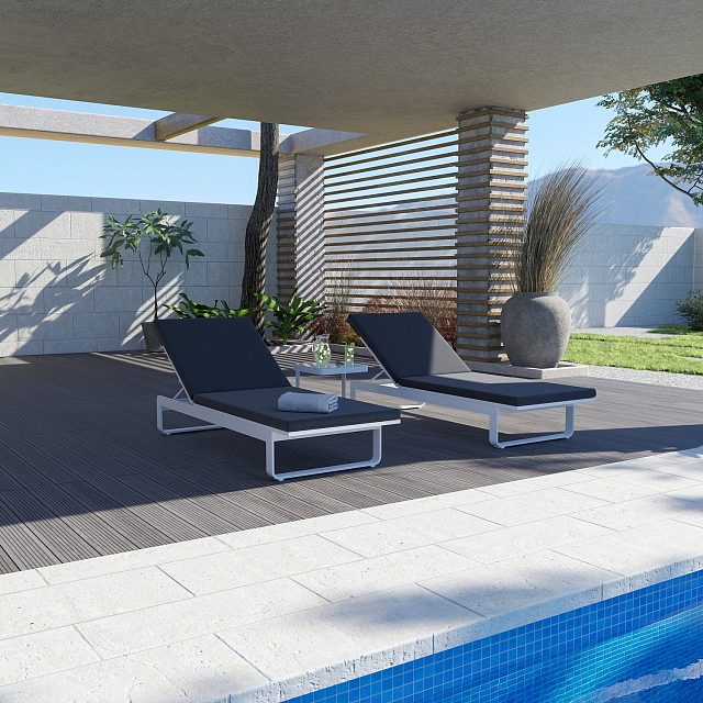 Шезлонг Ideal Patio Letto Цвет: белый, антрацит 