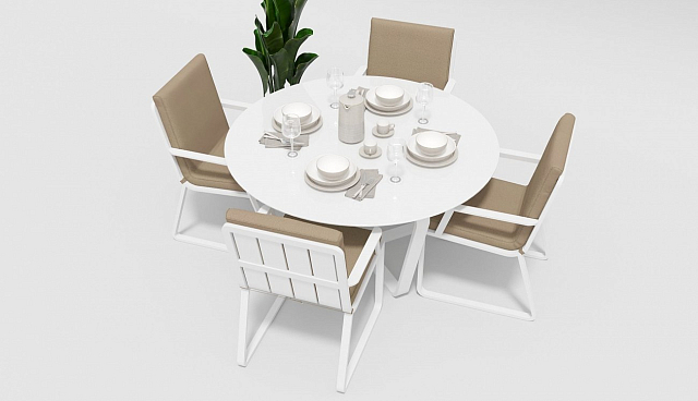 Стул Gardenini Vogle Armrest White beige 