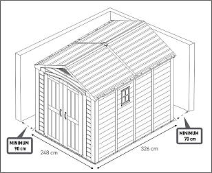 Пластиковый сарай Keter Factor 8x11 для сада и загородного дома Пластиковый сарай Keter Factor 8x11, уличное оборудование