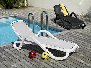 Шезлонг-лежак Nardi Alfa Цвет: антрацит для дачи Шезлонг-лежак Nardi Alfa Цвет: антрацит, садовая мебель