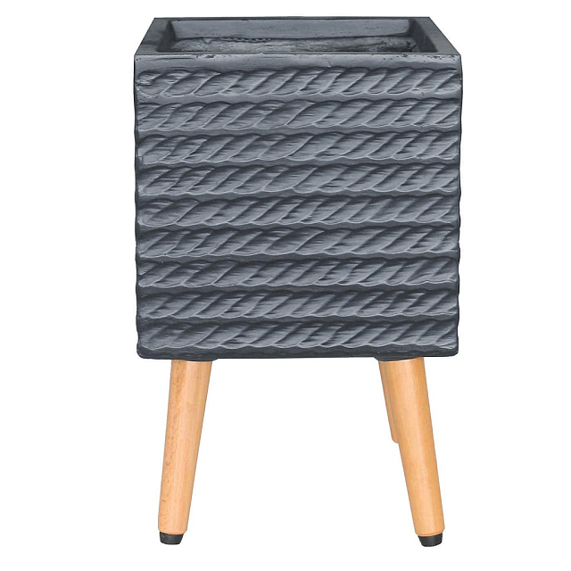 Кашпо Idealist Lite Таун Куб напольное с подставкой 25 Цвет: антрацит 