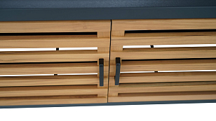 Модульная летняя кухня Brafab Bellac прямая с ручками из тика для приготовления пищи Модульная летняя кухня Brafab Bellac прямая с ручками из тика для сада