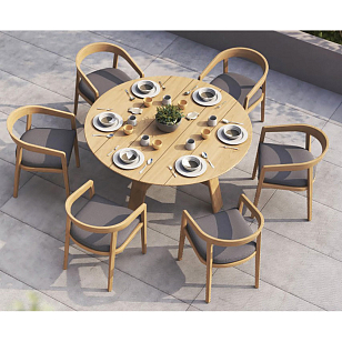 Обеденная группа из тика Joygarden Vento M, садовая мебель