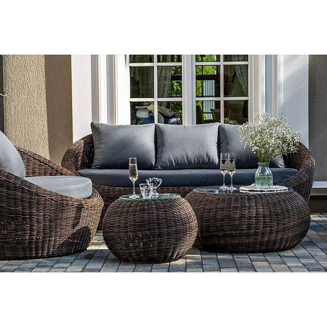 Диван трехместный 4SIS Барселона Цвет: коричневый 