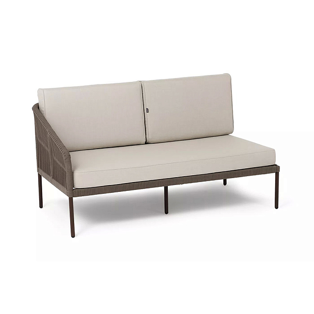 Модуль правый 4SIS Канны, каркас коричневый (RAL8016) муар, роуп коричневый, ткань бежевая 035 