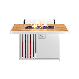 Стол-камин Kaminex Мерапи Белый, уличное оборудование