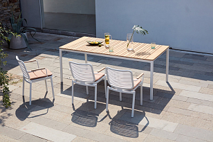 Кресло с подушкой Tagliamento Armona Цвет: белый, терракотовый, садовая мебель