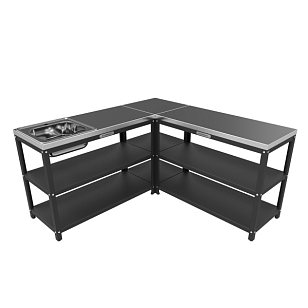 Стол разделочный Grillver Угловой 500 для сада