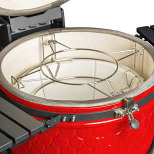 керамический угольный гриль dinoegg classic red для дачи