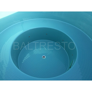 Купель с печкой Baltresto Round Ø1.8 м бирюзовая, уличное оборудование