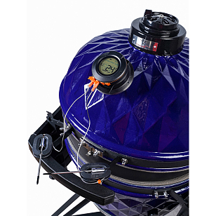 гриль керамический diamond egg xl pro цвет: синий для дачи