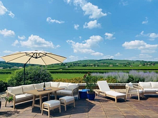 Шезлонг деревянный с матрасом Tagliamento Rimini , садовая мебель