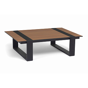 Стол журнальный 4SIS Тулон, цвет "дуб", каркас черный муар, садовая мебель