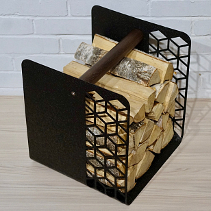 Дровник Grey stone Woodbox rhombus two, товары для загородного дома
