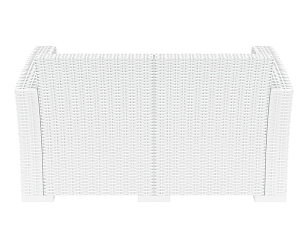 Диван плетеный с подушками Siesta Contract Monaco Lounge Цвет: белый, садовая мебель