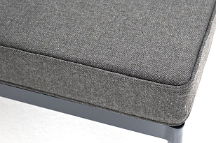 Модуль уловой 4SIS Канны, каркас темно-серый муар, роуп темно-серый, ткань темно-серая 027, садовая мебель