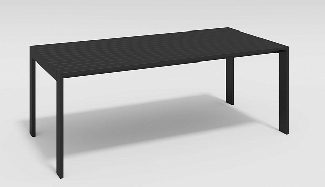 Обеденная зона Gardenini Malia Carbon 200 Черный со стульями Voglie Armrest 