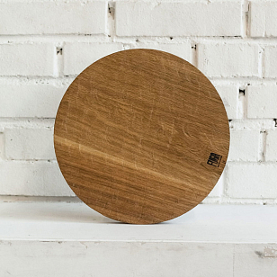 Доска сервировочная Fuga "Снег" круглая без ручки большая Цвет: светлый, товары для загородного дома