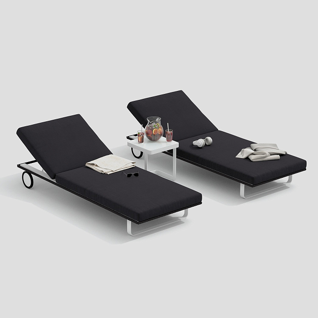 Шезлонг Ideal Patio Costa Цвет: белый, антрацит 