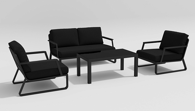 Лаунж зона Gardenini Voglie Карбон / Черный 