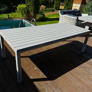 Обеденный стол Lite Venezia 320 серый, садовая мебель