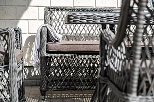 Обеденная группа 4SIS Катания на 6 персон, цвет графит, садовая мебель