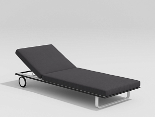 Шезлонг Gardenini Hacienda White dark, садовая мебель