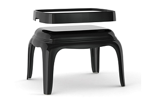 Стол-пуф Pedrali Pasha Цвет: черный для дачи Стол-пуф Pedrali Pasha Цвет: черный, садовая мебель