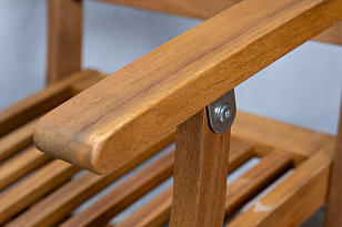 Стул из акации Joygarden Oxford складной с подлокотниками, садовая мебель