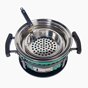 Настольный керамический гриль Diamond Egg Tabletop Grill Цвет: зеленый для приготовления пищи Настольный керамический гриль Diamond Egg Tabletop Grill Цвет: зеленый для сада