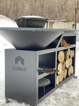 Гриль-очаг Elbrus Home Памир Pro Ø120 (Термостойкая эмаль) для сада