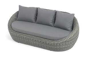 Диван трехместный 4SIS Барселона, цвет графит, садовая мебель