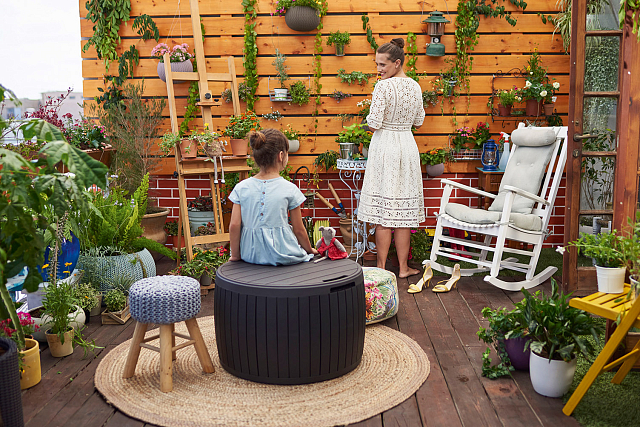 Стол-сундук Keter Circa Wood 140 л 