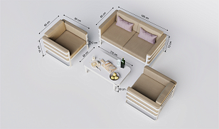 Лаунж зона Gardenini Primavera, садовая мебель