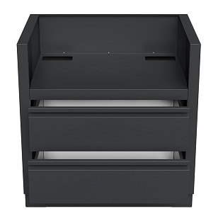 Тумба-основание гриля Bull Bison c 2-мя выдвижными ящиками Черная для сада