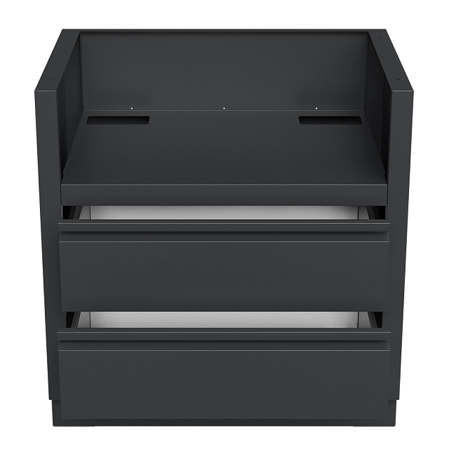 Тумба-основание гриля Bull Bison c 2-мя выдвижными ящиками Черная